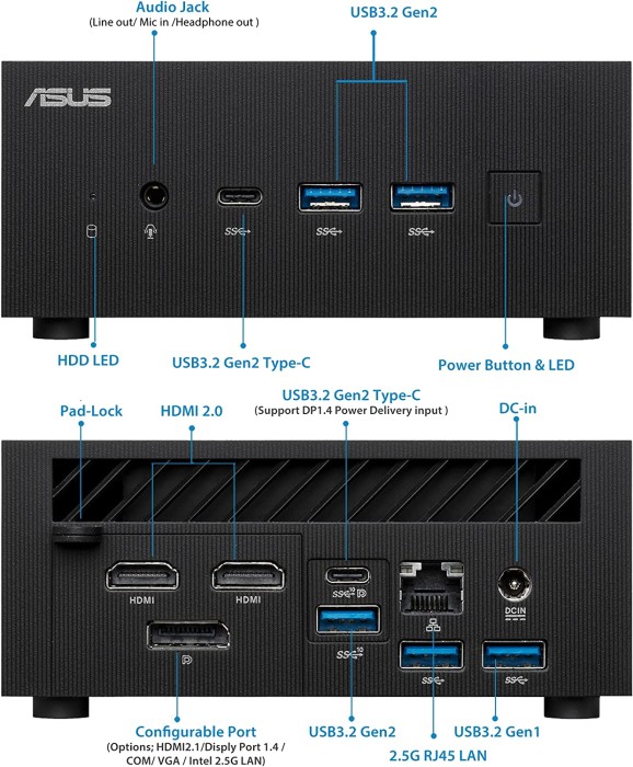 ASUS Expertcentralny PN52-S7031MD, Ryzen 7 5800H, 16GB RAM, 512GB SSD