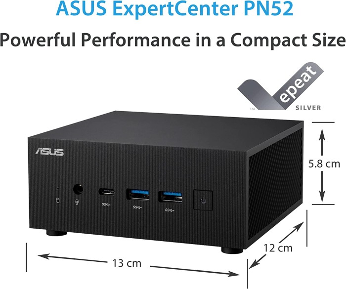 ASUS Expertcentralny PN52-S7031MD, Ryzen 7 5800H, 16GB RAM, 512GB SSD