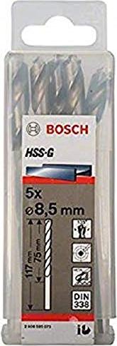 Bosch Professional HSS-G wiertło spiralne 8.5x75x117mm, sztuk 5