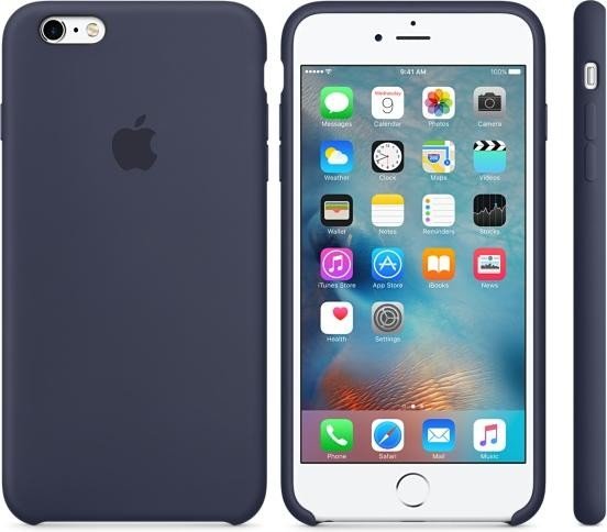 Apple Silikon Case für iPhone 6s Plus schwarzblau