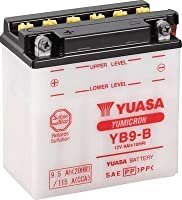 Yuasa Motorradbatterie YB9-B 12 V 9 Ah Passend für Modell Motorräder, Motorroller, Quads, Jetski, Schneemobile, Aufsitz (YB9BDC)