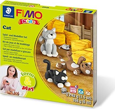 FIMO kids Modellier-Set Form & Play „Cat“, Level 2