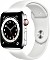 Apple Watch Series 6 (GPS) 44mm Aluminium silber mit Sportarmband weiß (M00D3FD)