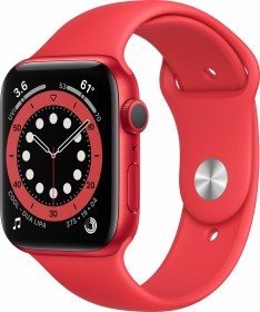 Apple Watch Series 6 (GPS) 44mm Aluminium rot mit Sportarmband rot