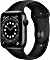 Apple Watch Series 6 (GPS) 44mm Aluminium space grau mit Sportarmband schwarz (M00H3FD)