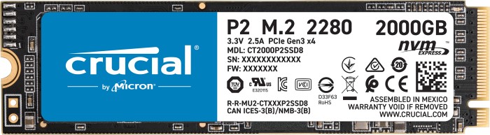 Crucial P2 SSD 2TB, M.2