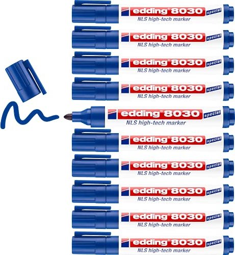 edding 8030 NLS Marker blau, 10er Pack