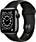 Apple Watch Series 6 (GPS) 40mm Aluminium space grau mit Sportarmband schwarz Vorschaubild