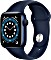 Apple Watch Series 6 (GPS) 40mm Aluminium blau mit Sportarmband dunkelmarine Vorschaubild
