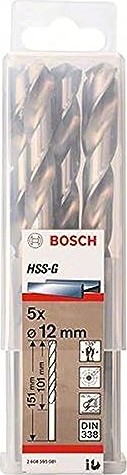 Bosch Professional HSS-G wiertło spiralne 12x101x151mm, sztuk 5