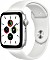 Apple Watch SE (GPS) 44mm silber mit Sportarmband weiß (MYDQ2FD)