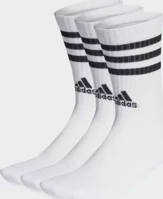 adidas 3-Streifen Cushioned Crew Socken weiß/schwarz, 3 Paar
