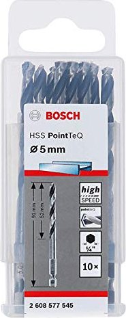 Bosch Professional HSS PointTeQ Spiralbohrer mit Sechskantschaft