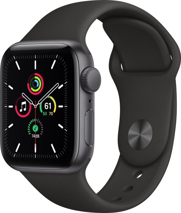 Apple Watch SE (GPS) 40mm space szary z paskiem sportowym czarny