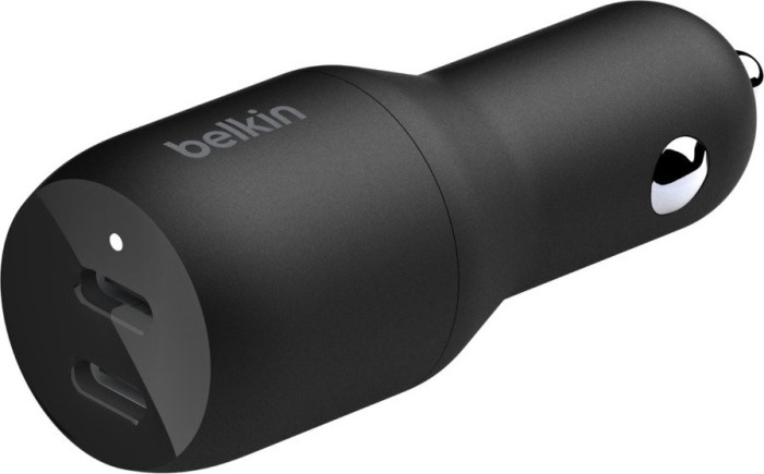 Belkin BoostCharge Dual USB-C Car Charger 36W schwarz