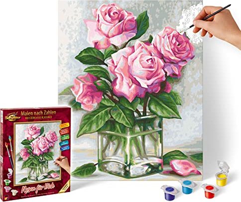 Schipper Arts & Crafts Malen nach Zahlen Rosen für Dich