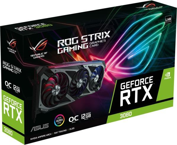 ASUS ROG Strix GeForce RTX 3080 OC, ROG-STRIX-RTX3080-O12G-GAMING, 12GB GDDR6X, 2x HDMI, 3x DP