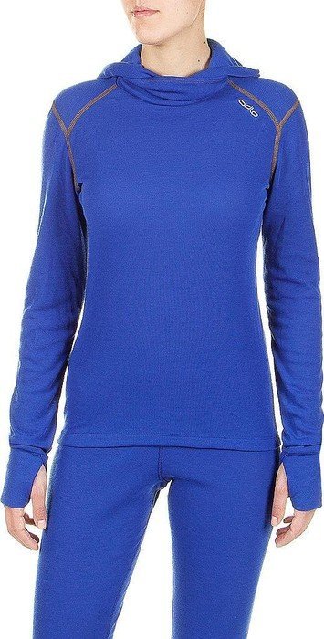 Odlo Active Warm Hood Shirt langarm clematis blue (Damen)