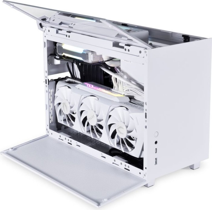 Lian Li Q58 weiß, PCIe 3.0 Edition, Glasfenster, Mini-ITX