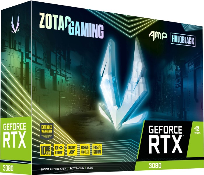 Zotac Gaming GeForce RTX 3080 AMP Holo LHR, 10GB GDDR6X, HDMI, 3x DP
