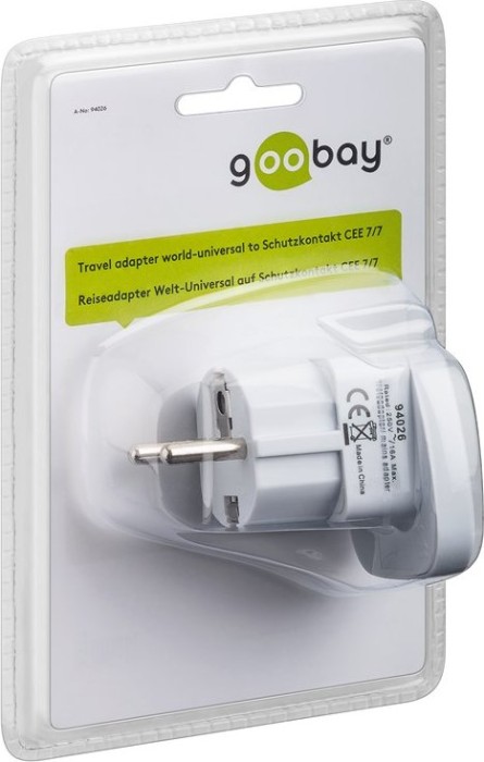 goobay adapter podróżny DE do CH/IT/US/JP/UK