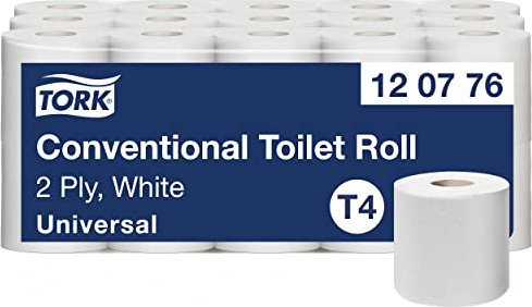 Tork T4 uniwersalny 2 warstwy papier toaletowy biały, 30 rolki