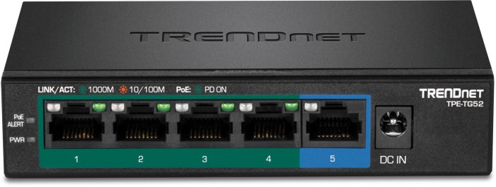 TRENDnet TrendNet 5-Port Gigabit PoE+ Switch (32W)