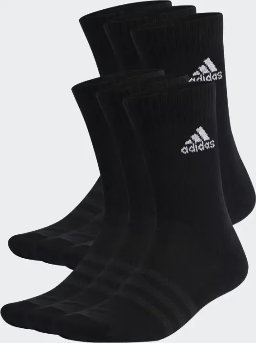 adidas Cushioned Crew Socken schwarz/weiß, 6 Paar