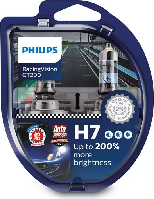 Philips RacingVision GT200 H7 12V 55W Halogen-Scheinwerferlampe