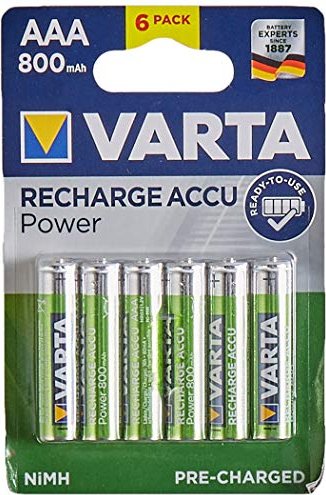 Varta Recharge Accu Power Micro AAA NiMH 800mAh, 6er-Pack
