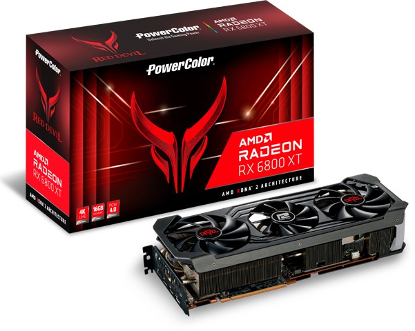 PowerColor Red Devil Radeon RX 6800 XT, 16GB GDDR6, HDMI, 3x DP