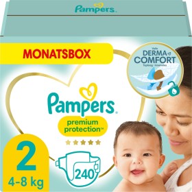 Pampers Premium Protection New Baby Gr.2 Einwegwindel, 3-6kg, 240 Stück (3x 80 Stück)