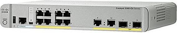 Cisco Catalyst 3560-CX Compact IP Base Desktop Gigabit Managed switch, 10x RJ-45, 2x SFP, 240W PoE+