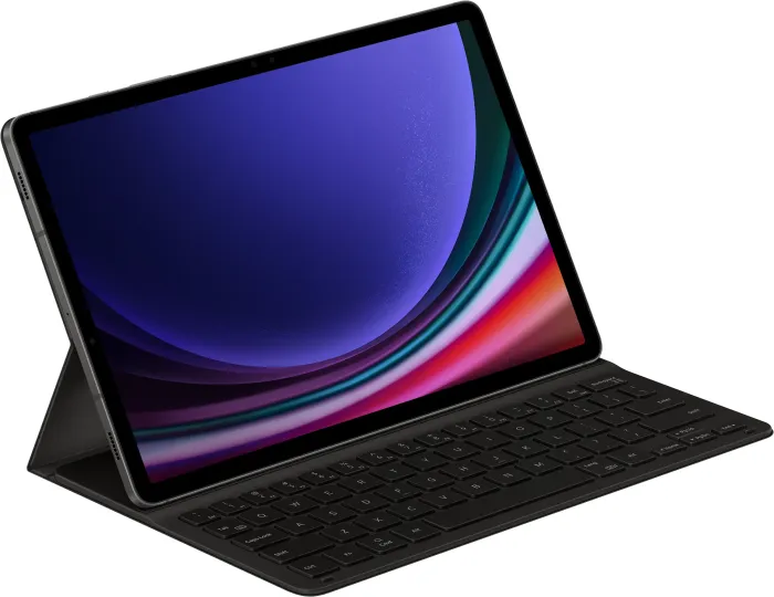 Samsung EF-DX710 Book Cover Keyboard Slim für Galaxy Tab S9 / S9 FE, schwarz, DE