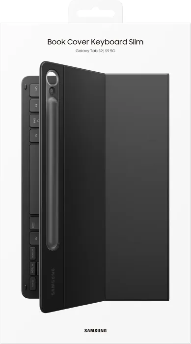 Samsung EF-DX710 Book Cover Keyboard Slim für Galaxy Tab S9 / S9 FE, schwarz, DE