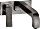 Hansgrohe AXOR Citterio 2-Loch Waschbeckenarmatur mit Hebelgriffen, Platte und Rautenschliff 220mm polished black chrome (39171330)