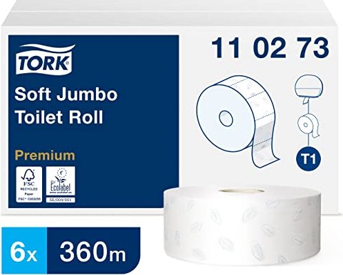 Tork T1 Premium Jumbo 2 warstwy papier toaletowy biały, 6 rolki