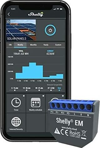 Shelly EM - 230V/2A WiFi smart energy meter - 2-channels - Android / iOS  app Botland - Robotic Shop