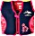 Konfidence life jacket navy/pink hibiscus (Junior) (KJ05-B-6J-7J)