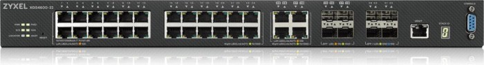 ZyXEL XGS4600 Rack Gigabit Managed Stack switch, 24x RJ-45, 4x RJ-45/SFP, 4x SFP+, V2