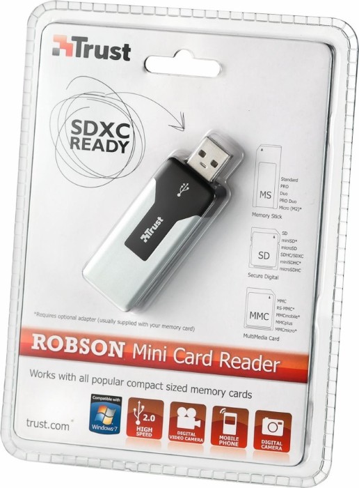 Trust Robson mini CR-1350p Multi-slot-Czytniki kart pamięci, USB-A 2.0 [wtyczka]