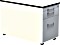 mauser Rollcontainer kontoro, 523x800mm, 1x Utensilienauszug, 1x Materialschublade, 1x Hängeregistratur, Stahl reinweiß/alusilber, Abdeckplatte weiß (791039D5)