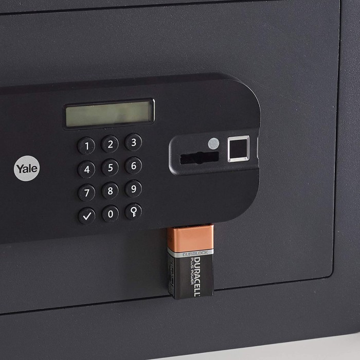 Yale YLFM/200/EG1 Maximum Security Safe laptop sejf, zamek na klucz, elektroniczny zamek szyfrowy, czytnik linii papilarnych