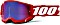100% Accuri2 okulary ochronne neon red/mirror red-blue lens (50221-254-03)