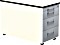 mauser Rollcontainer kontoro, 523x800mm, 1x Utensilienauszug, 3x Materialschublade, Stahl reinweiß/alusilber, Abdeckplatte weiß (791038D5)