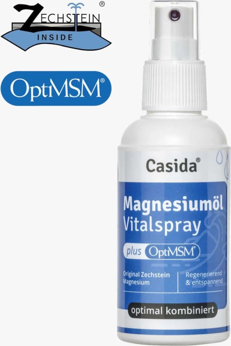 Casida Magnesiumöl + MSM Vitalspray Zechstein, 100ml