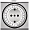 REV Ritter kompakte mechanische dzienny przełącznik czasowy, srebrny (0025020703)