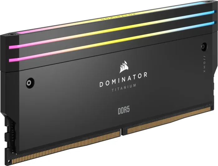 Corsair Dominator titanium RGB black DIMM kit 48GB, DDR5-8000, CL38-48-48-98, on-die ECC