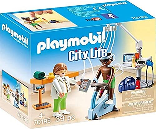 Playmobil Facharzt 70195 Physiotherapeut Belastungs Ekg Liege Waage Citylife OVP 