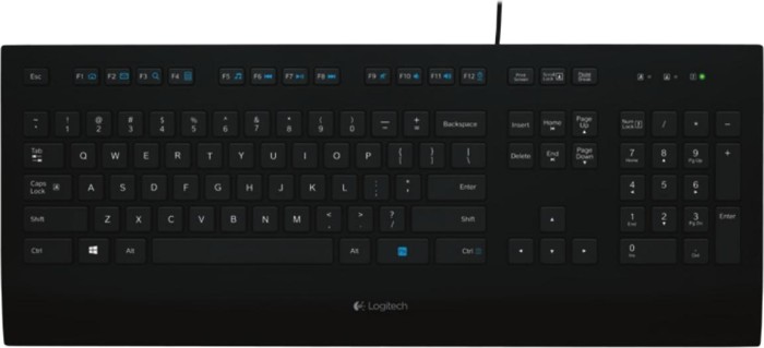 Logitech Corded keyboard K280e, czarny, USB, CH